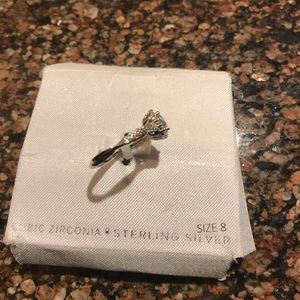 Cubic Zirconium Sterling Silver Ring
